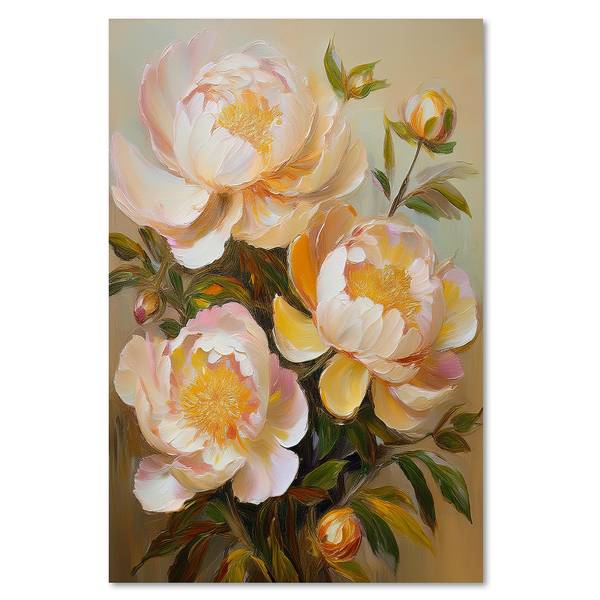 Wandbild pfingstrosen gemalte blumen kaufen | home24