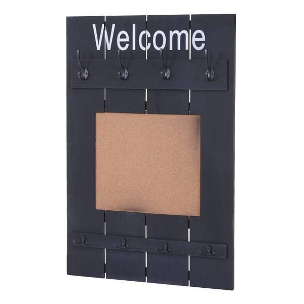 Wandkapstok C89 met prikbord grijs