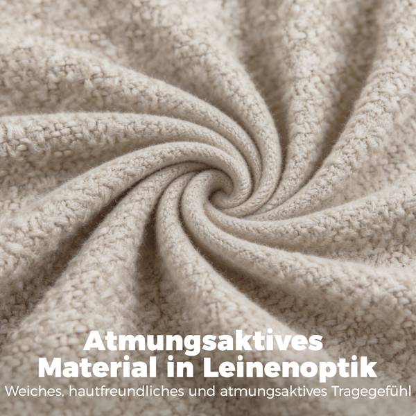 Esszimmerstuhl 83A-507V00BG Beige - Strukturstoff - Leinen - 58 x 77 x 58 cm