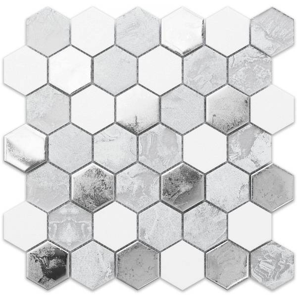 Glasmosaik H010 Grau - Glas - 30 x 30 x 30 cm