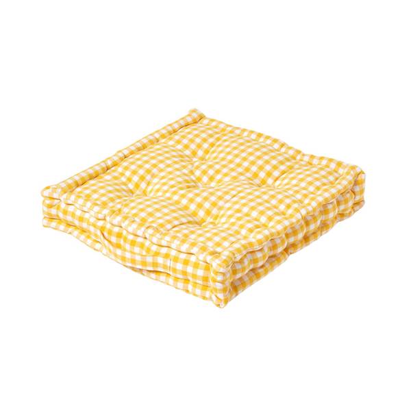 Zitkussen GINGFC geel - 50 x 10 x 50 cm