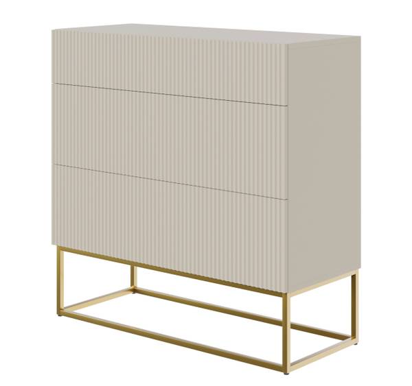 Kommode VELDIO Gold - Taupe