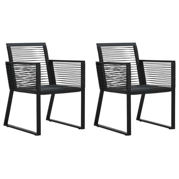 Garten-Essgruppe 3060213 (3-teilig) Schwarz - Stahl - PVC - 80 x 74 x 80 cm