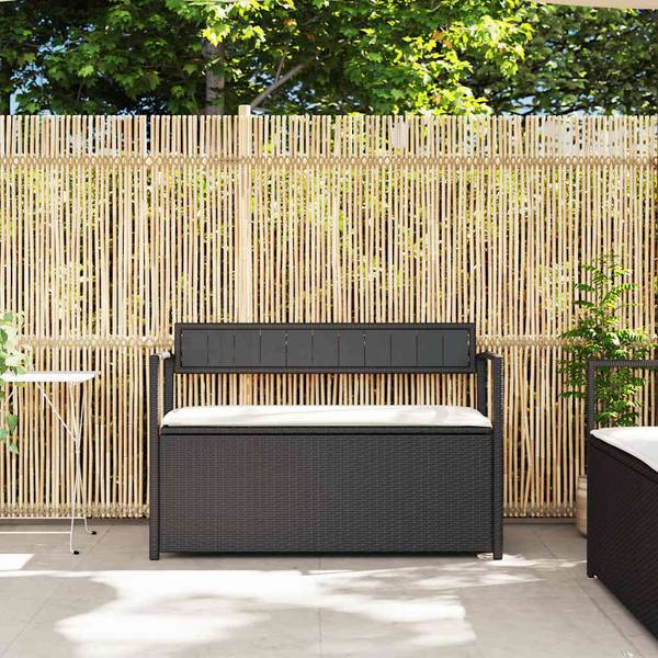 Banc avec espace de rangement 3043945 Noir - Crème