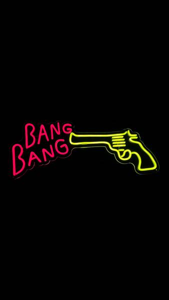 LED Neon Schild Bang Kunststoff - 34 x 70 x 2 cm