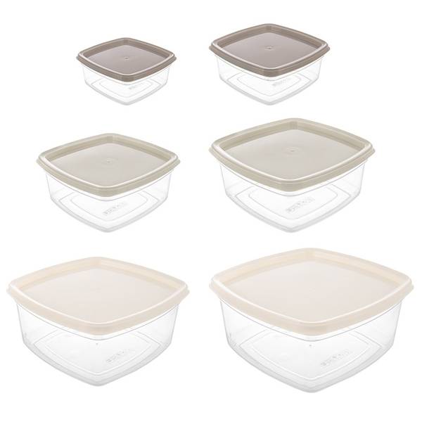 Lebensmittelbehälter 6er Set 154508 Kunststoff - 21 x 10 x 21 cm