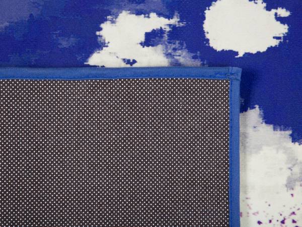 Teppich KADIRLI Beige - Blau - Violett - Textil - 160 x 160 x 160 cm