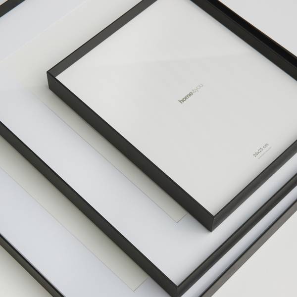 Rahmen Anzi Schwarz - Aluminium - 3 x 50 x 40 cm