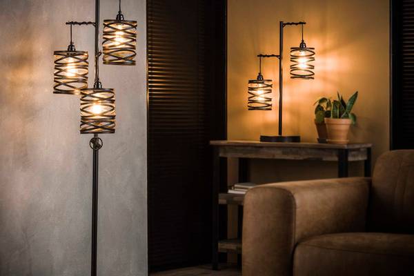 Vloerlamp ALMAS zwart - metaal - 37 x 150 x 29 cm