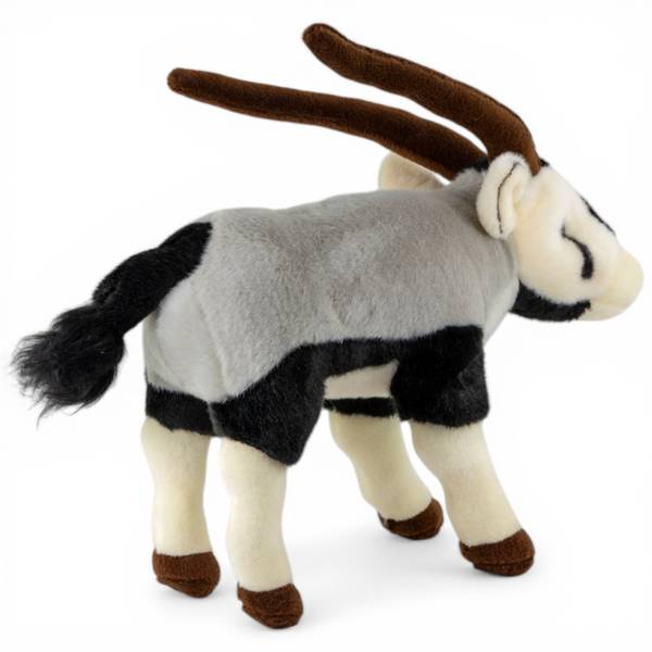 Kuscheltier Oryx-Antilope Grau - Kunstfell - 12 x 25 x 28 cm