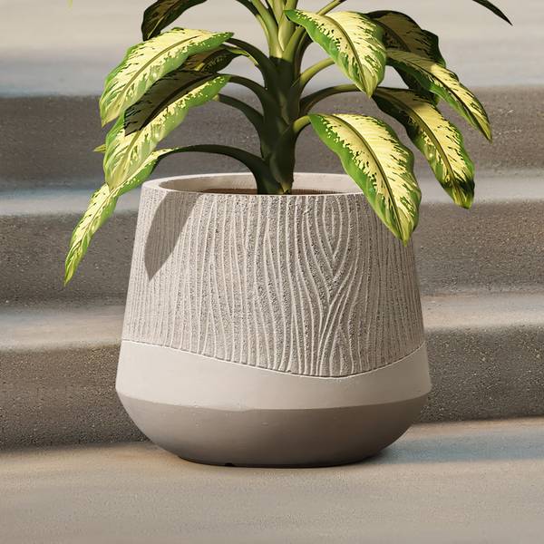 Blumentopf HTPL0145 Beige - Naturfaser - 31 x 27 x 31 cm