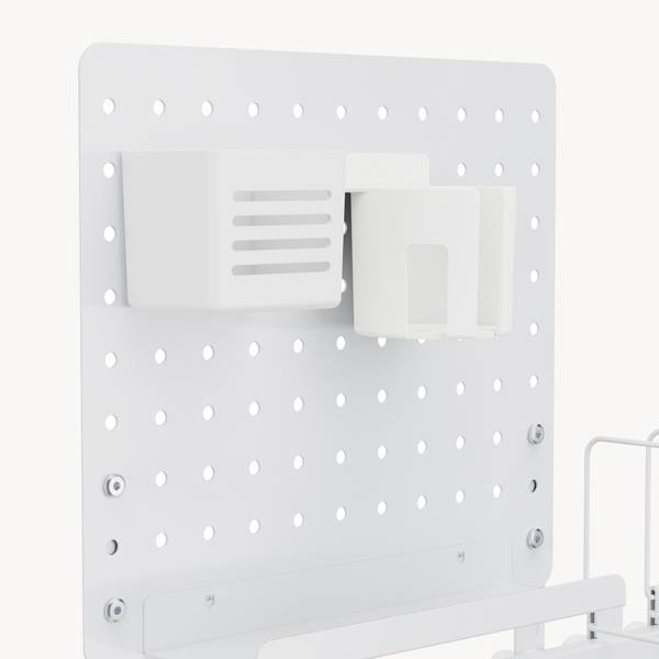 Schreibtisch-Organizer Sauda Weiß - Stahl - 9 x 50 x 50 cm
