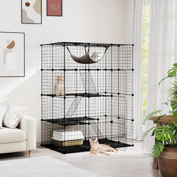 Kattenkooi BH32531NWNL zwart - metaal - 74 x 142 x 110 cm