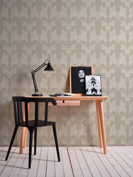 Vliestapete 4084 Barock Optik modern Beige - Creme