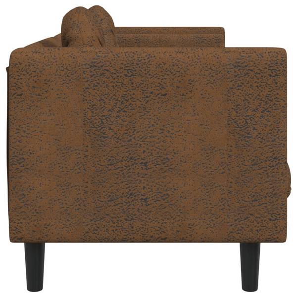 Sofa 3-Sitzer XT9642 Braun - Tiefe: 194 cm
