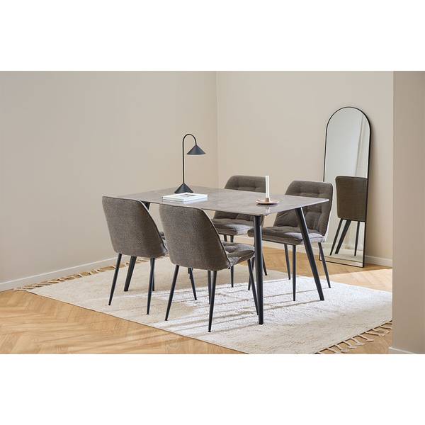 Esszimmerstuhl Brooke 2er Set Grau - Textil - 50 x 84 x 55 cm