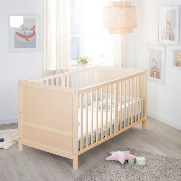 Babybed Sleep bruin - plaatmateriaal op houtbasis - 78 x 78 x 142 cm