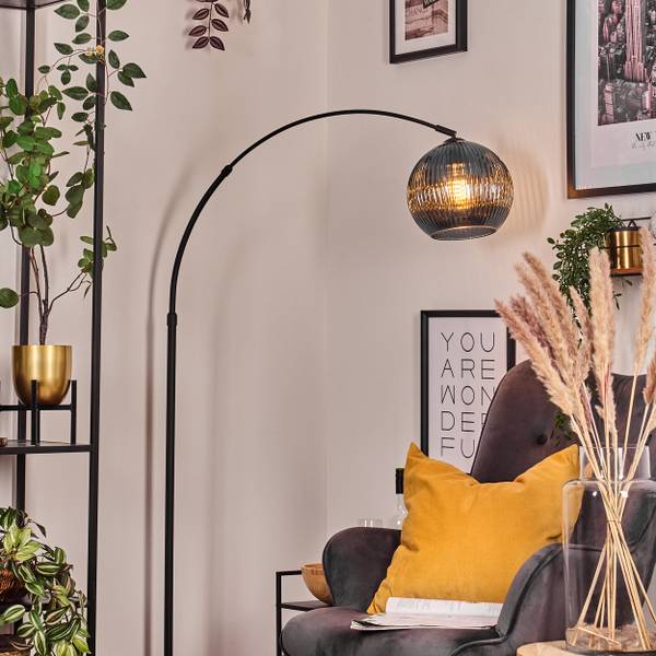 Stehlampe Cesaro Blau - Metall - Stein - 39 x 22 x 72 cm