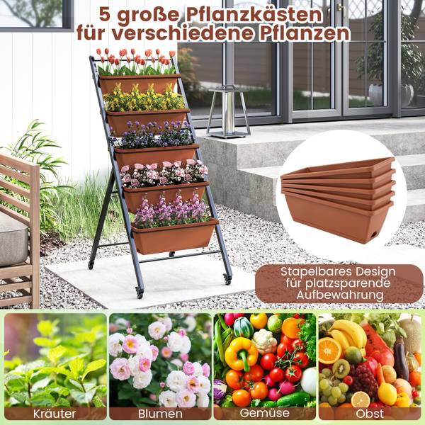 Hochbeet SF6594NZDE Metall - 74 x 132 x 57 cm