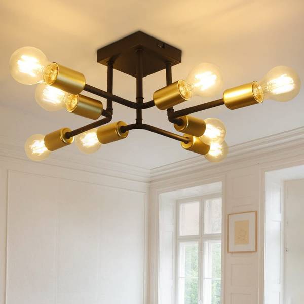 Deckenstrahler Adele Schwarz - Metall - 48 x 16 x 48 cm