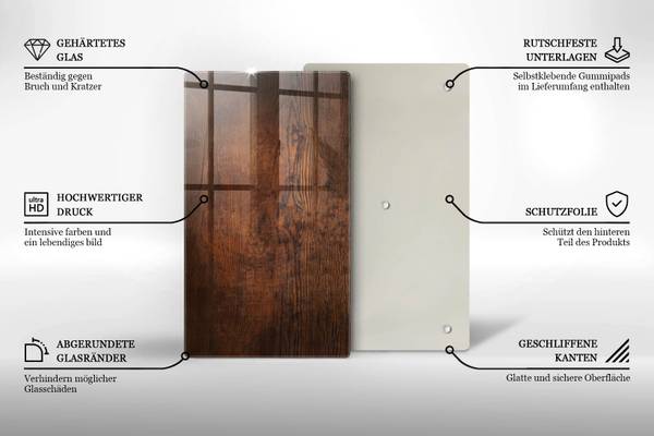 Schneidebrett Dunkles Holz Breite: 30 cm
