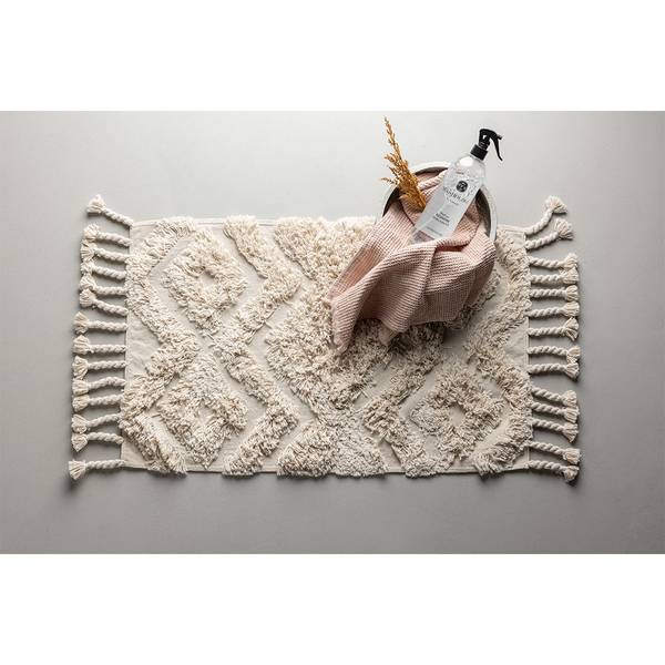 Tapis de bain Hilma Blanc - Textile - 50 x 2 x 80 cm