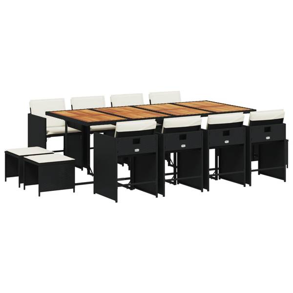 Tuinset 3033280-8 set van 13 zwart - crèmekleurig