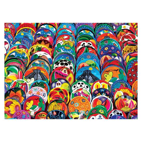 Puzzle Mexikanische Keramikteller Papier - 26 x 6 x 36 cm
