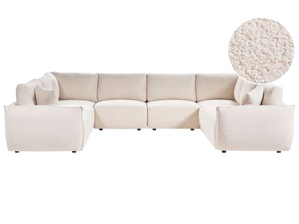 Modulaire bank MESNALI 8-delig zwart - wit - 346 x 268 cm