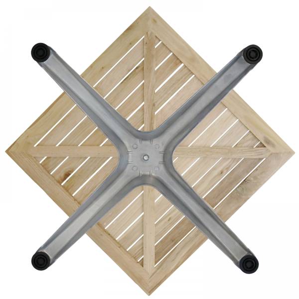 Tischbein Chelsea Grau - Metall - 65 x 70 x 65 cm