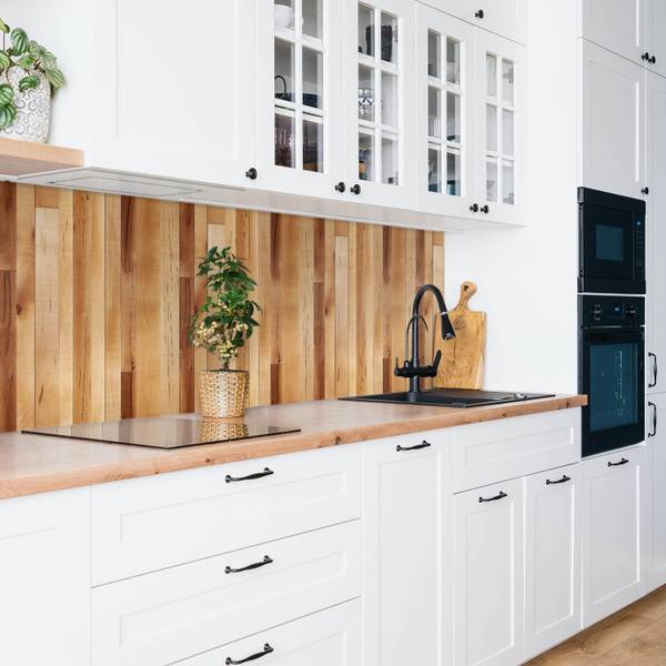 Selbstklebendes Wandpaneel Bretter Braun - Polyester PVC - 100 x 50 x 0 cm