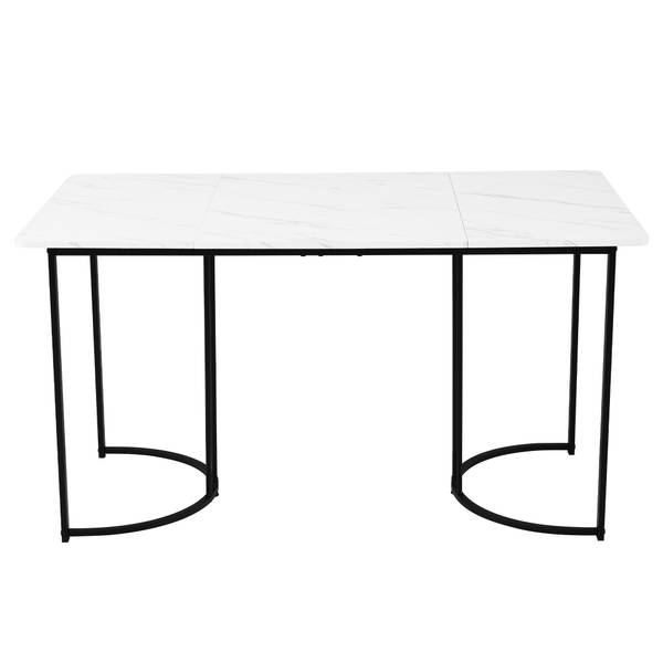 Esszimmer Set BB1773 5tlg Schwarz - Grün - Weiß