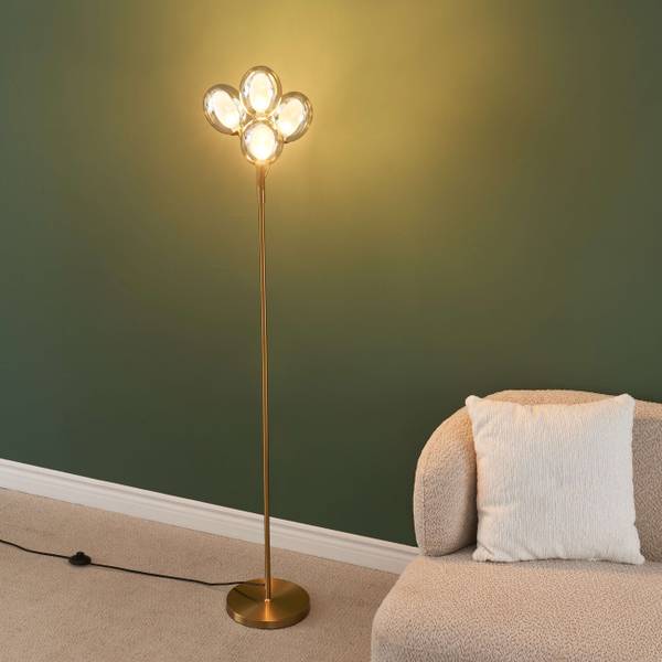 Stehleuchte Seryn Gold - Metall - 36 x 165 x 165 cm