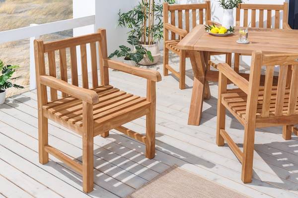 Gartenstuhl EMPIRE TEAK Braun - Teakholz - 60 x 92 x 64 cm