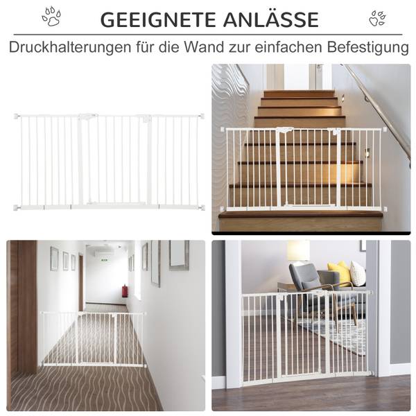 Hundegitter CP343 Weiß - Kunststoff - 2 x 77 x 137 cm