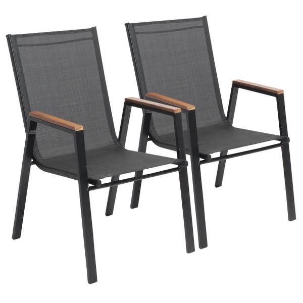 Sesseln 2er-set Stella Braun - Massivholz - 56 x 94 x 62 cm