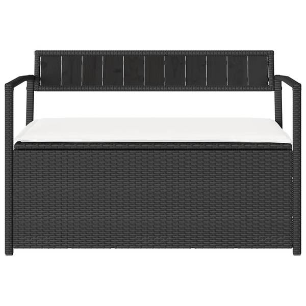 Banc avec espace de rangement 3043945 Noir - Crème