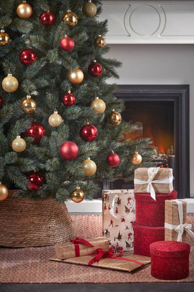 Weihnachtsbaumdecke MEMIKE24470028 Braun - 58 x 26 x 58 cm