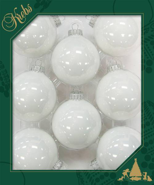 Weihnachtskugeln uni 8er-Set Glas - 7 x 7 x 7 cm