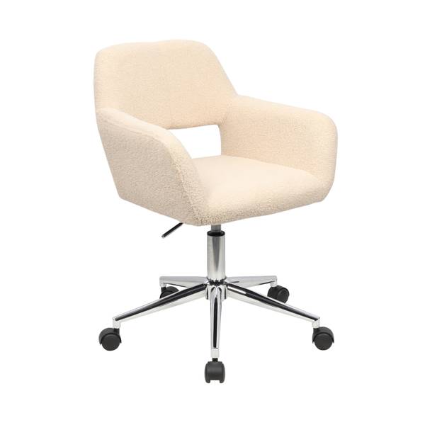 Schreibtischstuhl JILL Weiß - Textil - 56 x 85 x 42 cm