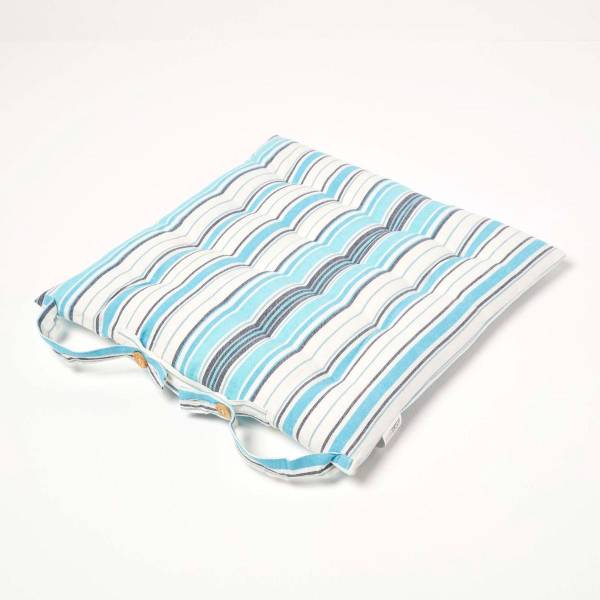 Stuhlkissen New England Blau - Baumwollstoff - 40 x 5 x 40 cm