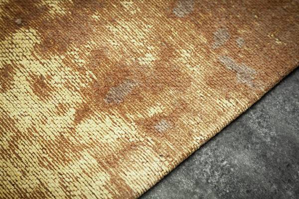 Teppich MODERN ART XXL Braun - Gelb - Mischgewebe - Baumwollstoff - Polyester - 350 x 1 x 240 cm