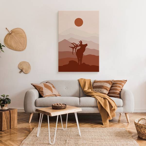 Leinwandbild Hirsch 80 x 120 x 120 cm