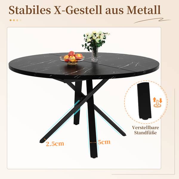 Esstische Bracket Schwarz - Holzwerkstoff - 100 x 76 x 100 cm