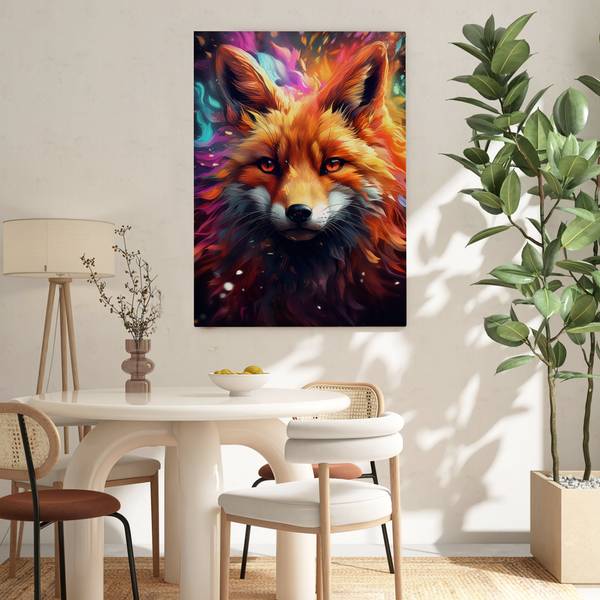 Leinwandbild Fox Abstract 80 x 120 cm