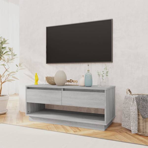 TV-Schrank D521 Grau - Holzwerkstoff - 41 x 44 x 102 cm