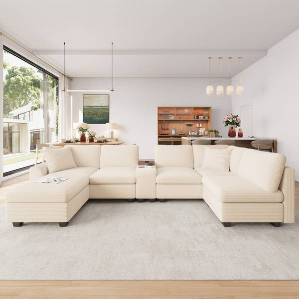Canapé d’angle UL919505 Ⅵ Beige