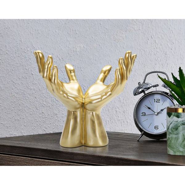 Skulptur Hände 3 Gold - Harz - 25 x 24 x 15 cm