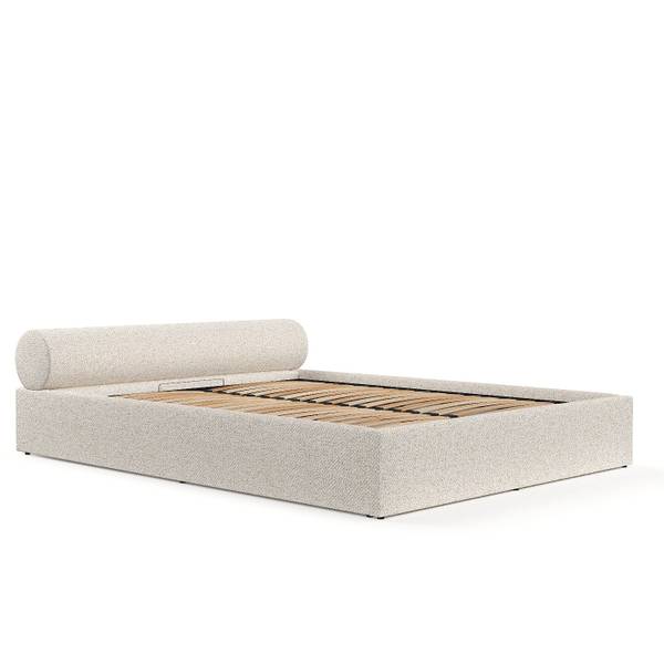 Polsterbett SOLVO mit Stauraum Blur Creme - Liegefläche Breite: 160 cm