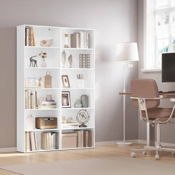 Bücherregal Natalie Weiß - Holzwerkstoff - 60 x 180 x 23 cm